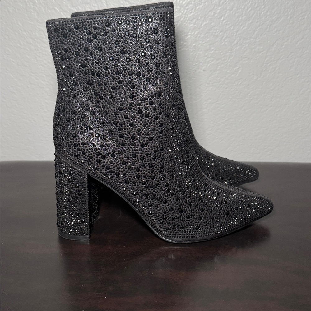 Lauren Lorraine Glittering Black Heels - Picture 4 of 9